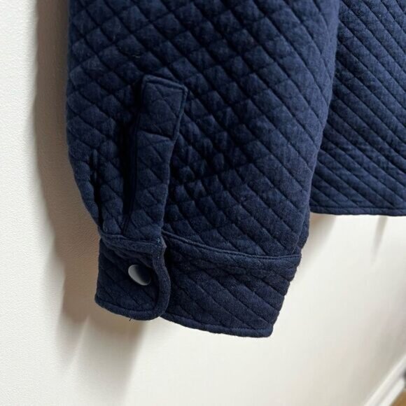 NWT Postmarc New York Navy quilted Shirt Jacket Shacket Mens Sz L - Picture 3 of 4